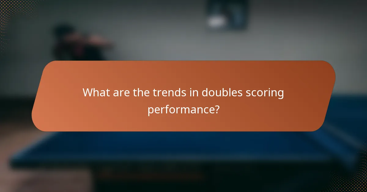 What are the trends in doubles scoring performance?