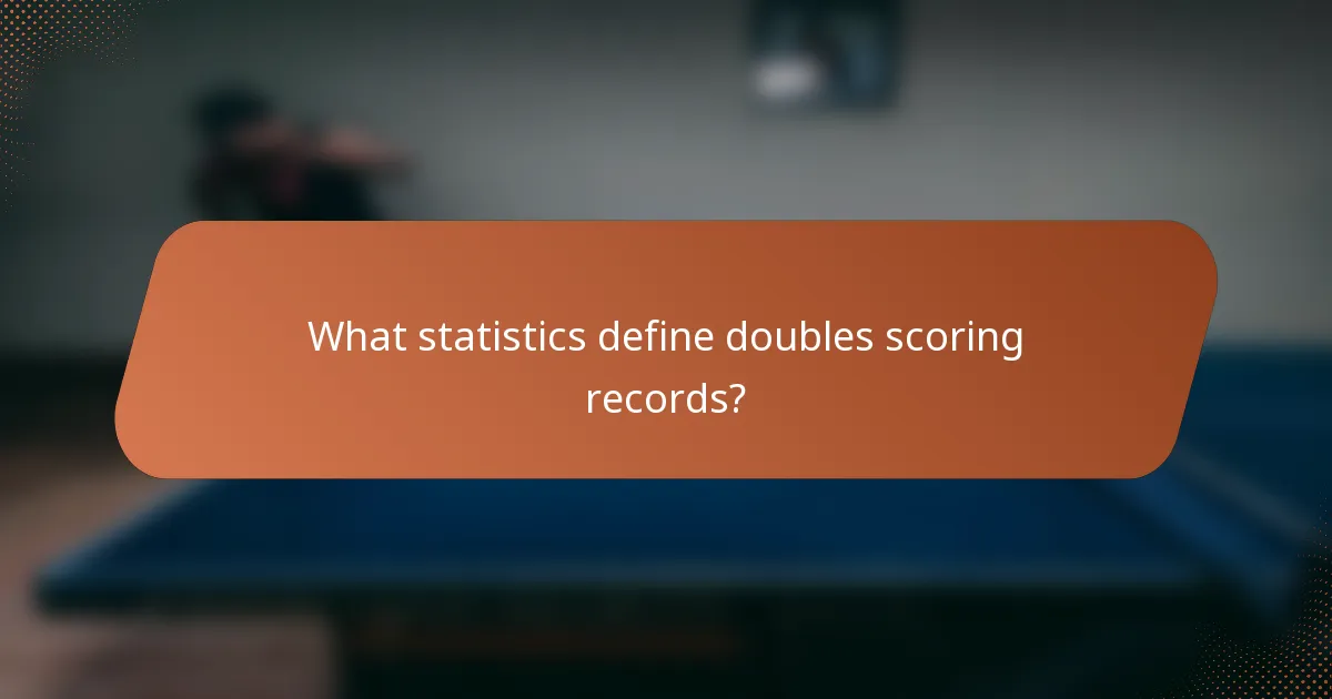 What statistics define doubles scoring records?